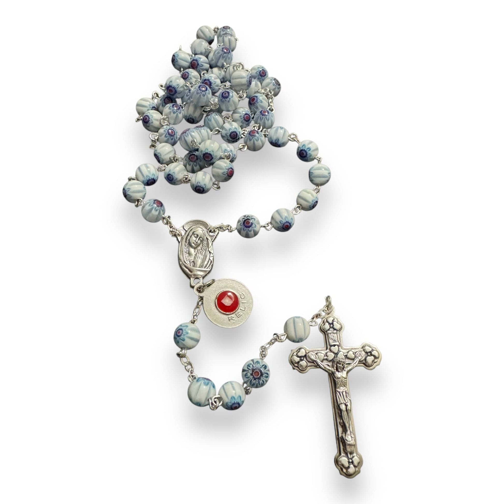 Venetian Glass Italian Murrina Rosary - St. John Paul II Relic | Catholically