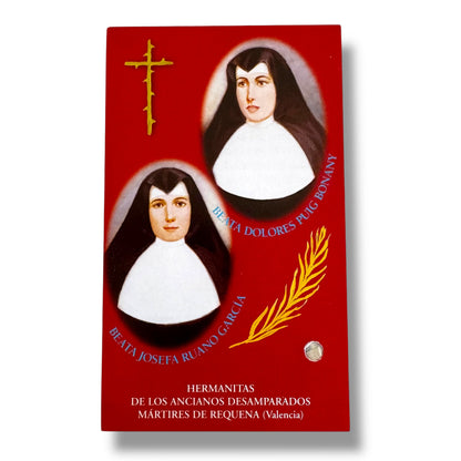 Vintage Holy Card of Hermanitas de los Ancianos Desamparados with Relic | Catholically