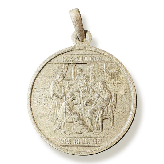 Vintage Last Supper Medal – Italian Silver Religious Medal Blessed by Pope | Catholically