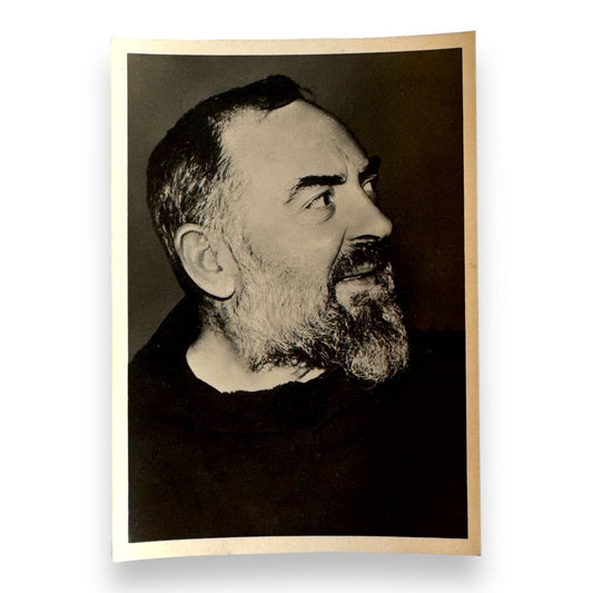 Vintage Padre Pio Portrait Card - A Rare 1952 Spiritual Keepsake | Catholically
