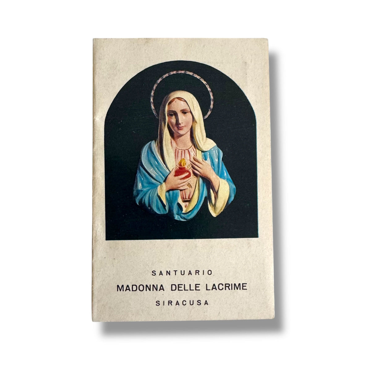 Vintage Relic Card – Madonna delle Lacrime (Weeping Madonna of Syracuse) | Catholically