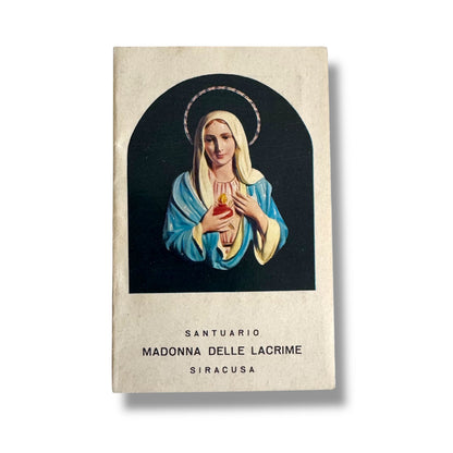 Vintage Relic Card – Madonna delle Lacrime (Weeping Madonna of Syracuse) | Catholically