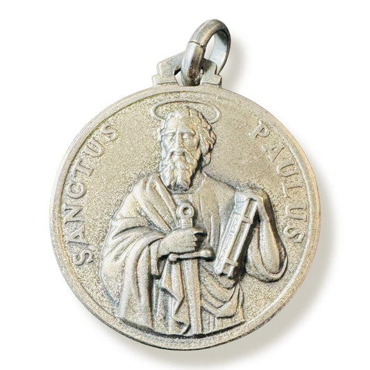 Vintage Saint Paul Medal – Italian Silver Catholic Pendant blessed by Pope | Catholically
