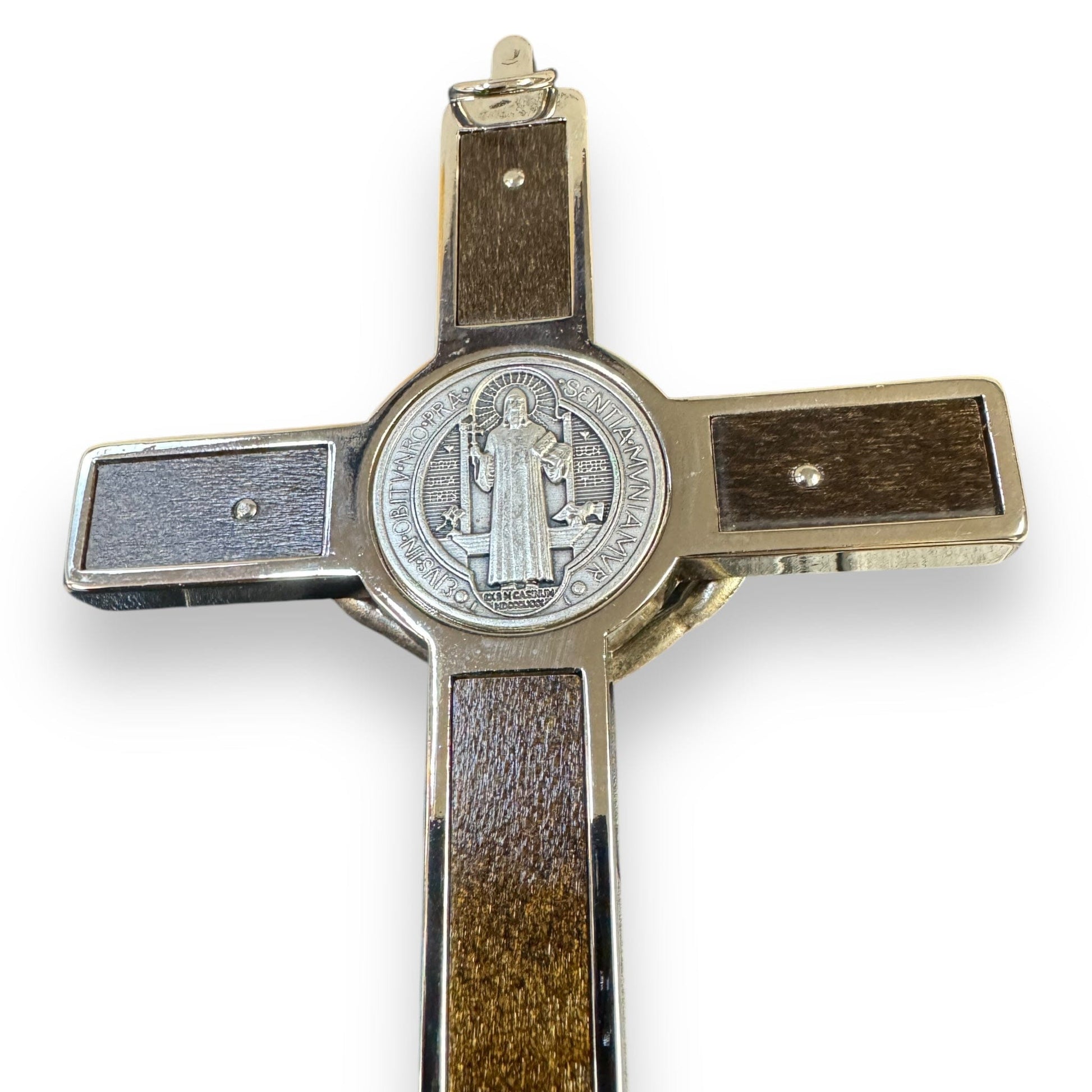 Wooden 6 1/4" St. Benedict Cross Crucifix -Exorcism cross -Blessed -San Benito | Catholically