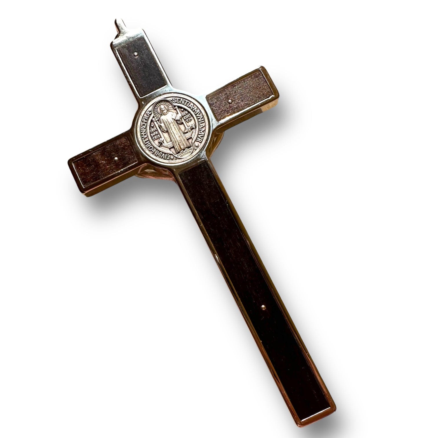 Wooden 7.5" St. Benedict Cross Crucifix -Exorcism cross -Blessed -San Benito | Catholically