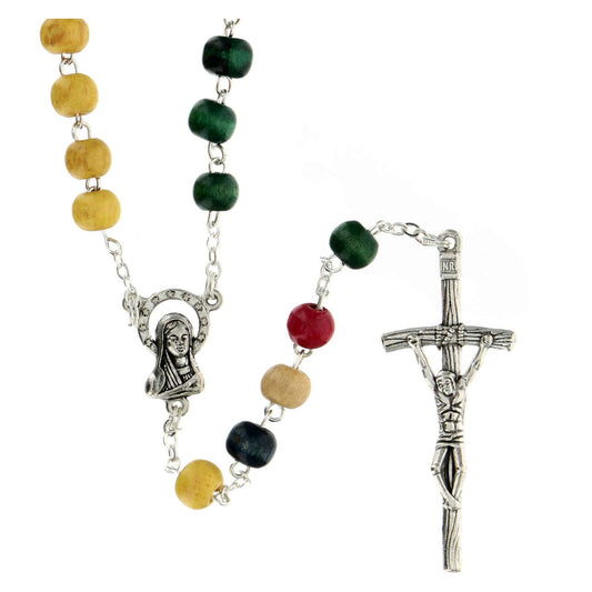 World Mission Catholic - Missionary Wooden Rosary Beads - Blessed By Pope | Catholically