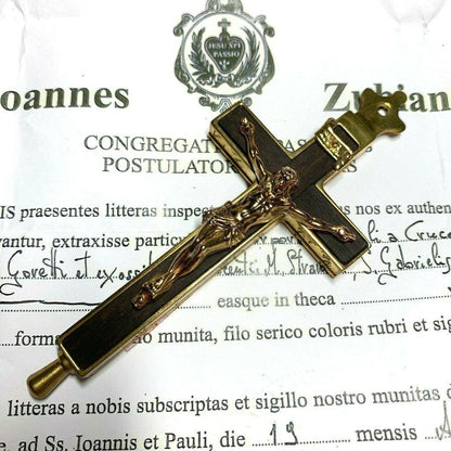 1St Class Reliquary W/ Relic of 5 Passionists Saints - Crucifix / Cross | Catholically