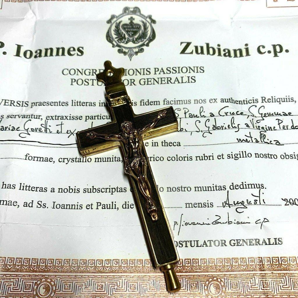 1St Class Reliquary W/ Relic of 5 Passionists Saints - Crucifix / Cross | Catholically