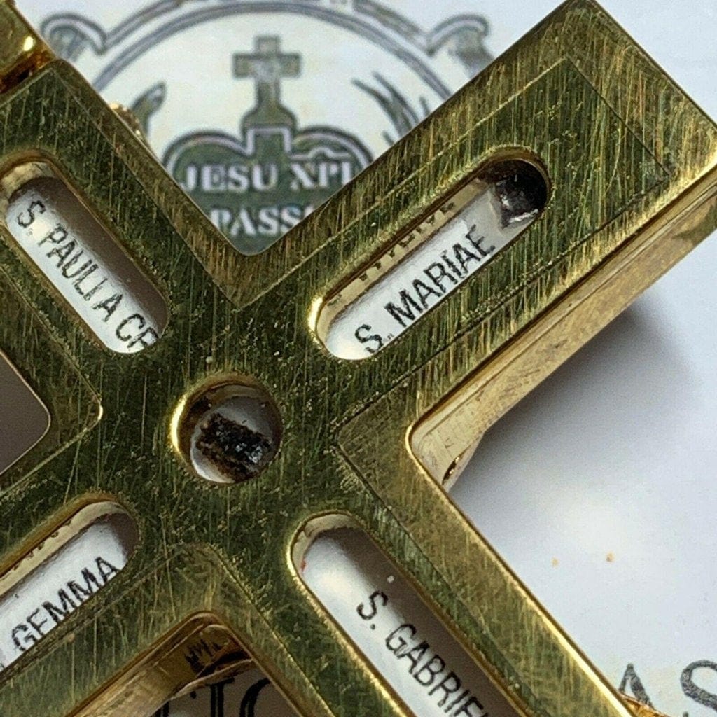 1St Class Reliquary W/ Relic of 5 Passionists Saints - Crucifix / Cross | Catholically