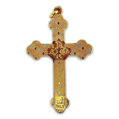 2" Green Budded  Pectoral Cross - Blessed by Pope | Catholically