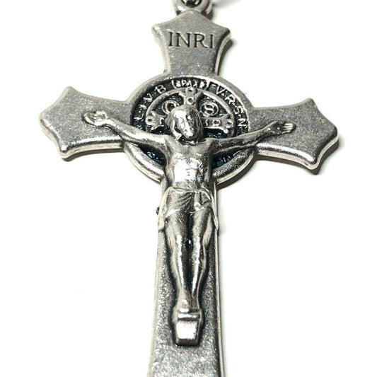 2" St. Benedict Crucifix - Exorcism - Cross - Blessed - Medalla De San Benito | Catholically