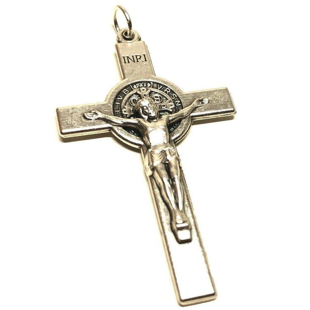 2" St. Benedict Crucifix - Exorcism - Cross - Blessed - Medalla De San Benito | Catholically