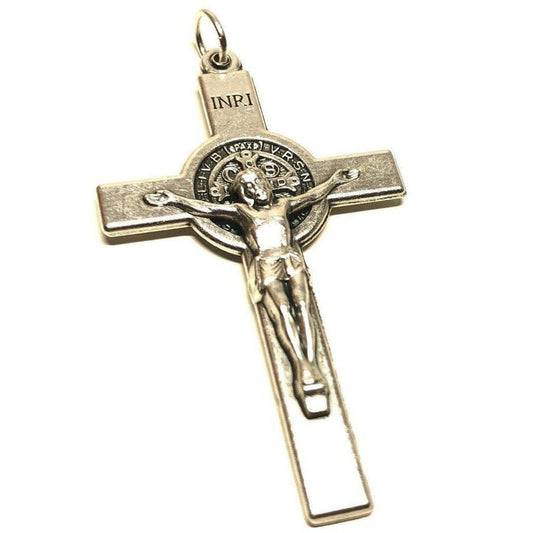 2" St. Benedict Crucifix - Exorcism - Cross - Blessed - Medalla De San Benito | Catholically