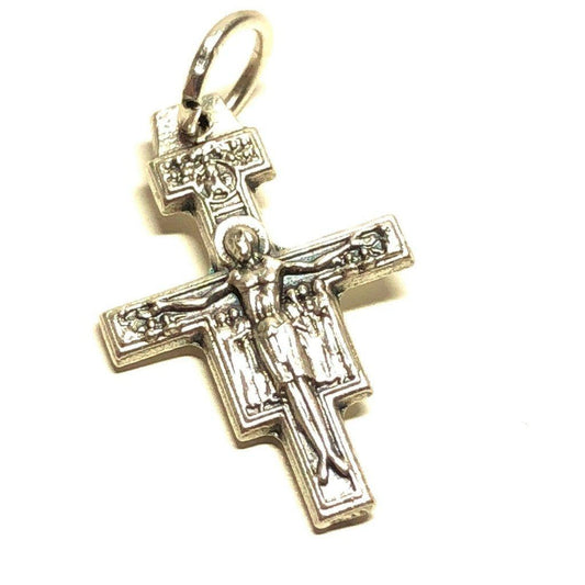 2X Crosses 3/4 St. Damian Cross Blessed by Pope - Crucifix - Pendant | Catholically