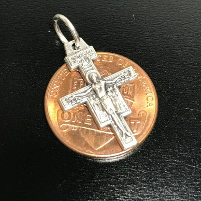 2X Crosses 3/4 St. Damian Cross Blessed by Pope - Crucifix - Pendant | Catholically
