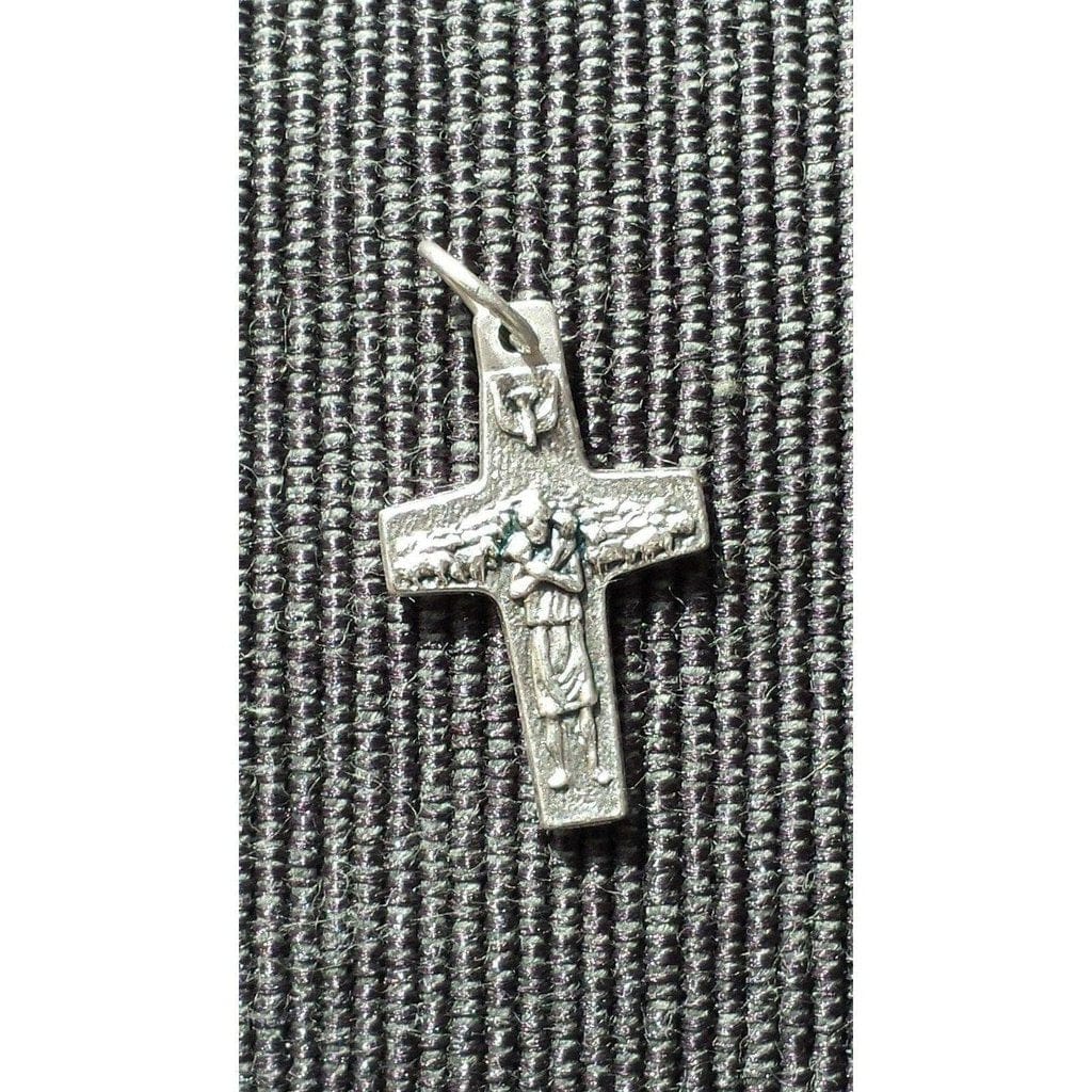 2x Tiny Pope Francis Pectoral Cross - Vedele Crucifix -Pendant Rosary Parts | Catholically