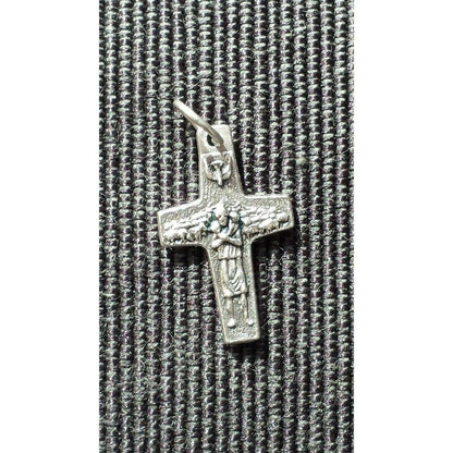2x Tiny Pope Francis Pectoral Cross - Vedele Crucifix -Pendant Rosary Parts | Catholically