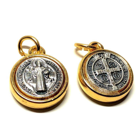 2x St Benedict Tiny Dual Color Medal- Catholic Exorcism - Blessed By Pope | Catholically