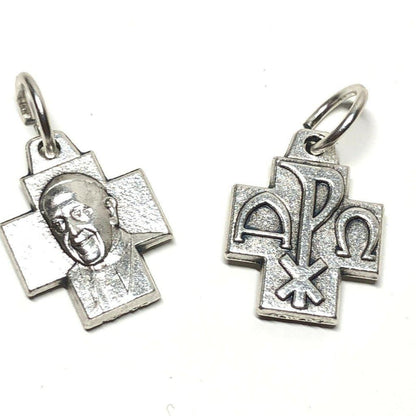 2X Tiny Chi Rho Cross Blessed by Pope - Medals - Pendant | Catholically