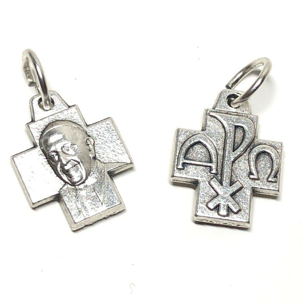 2X Tiny Chi Rho Cross Blessed by Pope - Medals - Pendant | Catholically