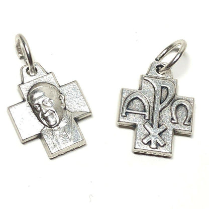 2X Tiny Chi Rho Cross Blessed by Pope - Medals - Pendant | Catholically