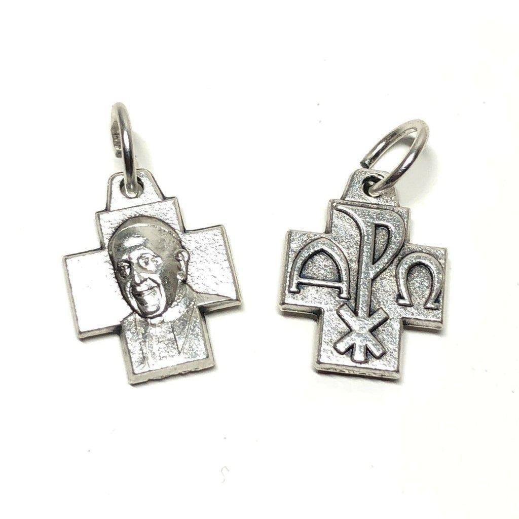 2X Tiny Chi Rho Cross Blessed by Pope - Medals - Pendant | Catholically