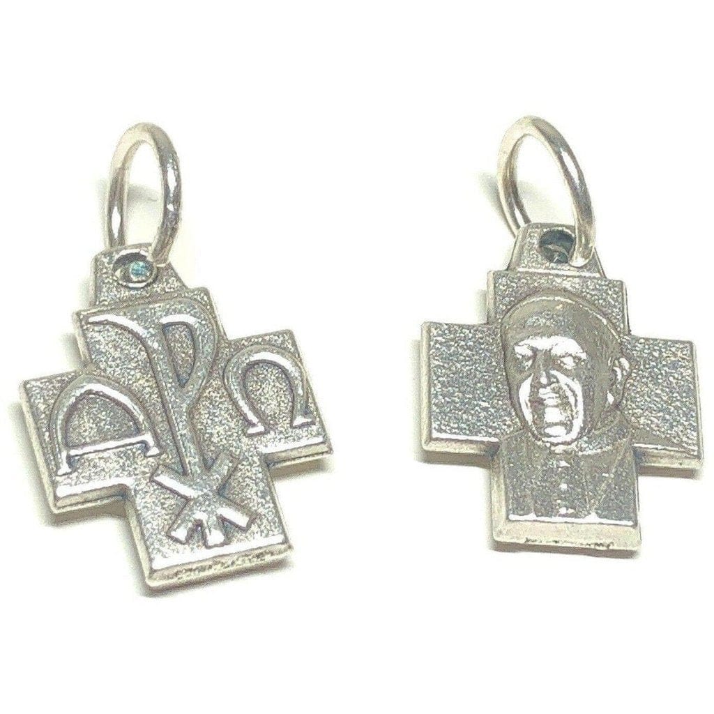 2X Tiny Chi Rho Cross Blessed by Pope - Medals - Pendant | Catholically