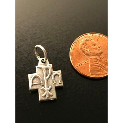 2X Tiny Chi Rho Cross Blessed by Pope - Medals - Pendant | Catholically