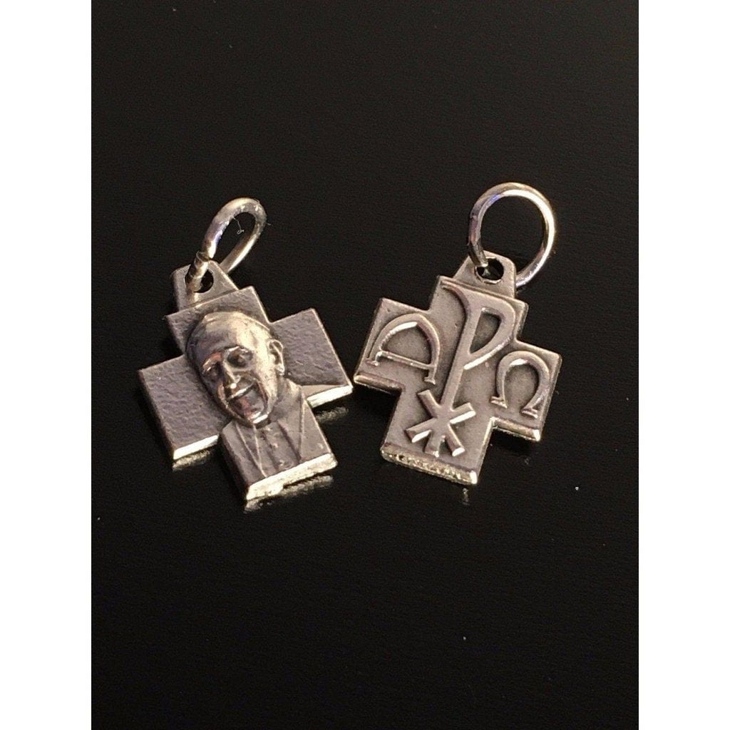 2X Tiny Chi Rho Cross Blessed by Pope - Medals - Pendant | Catholically