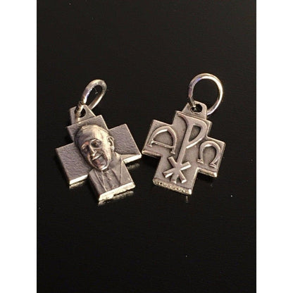 2X Tiny Chi Rho Cross Blessed by Pope - Medals - Pendant | Catholically