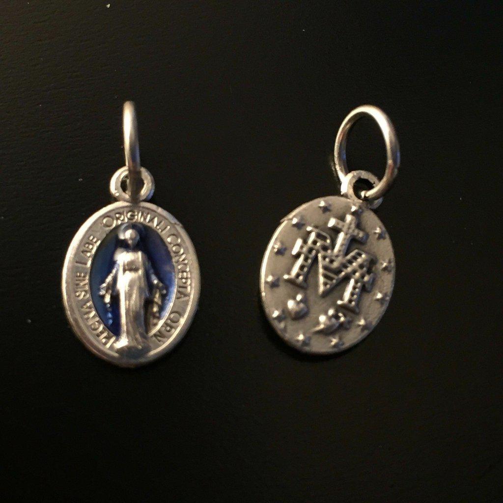 2X Tiny Pendants - Blessed Mother Mary Miraculous Medal - Blessed By Pope | Catholically