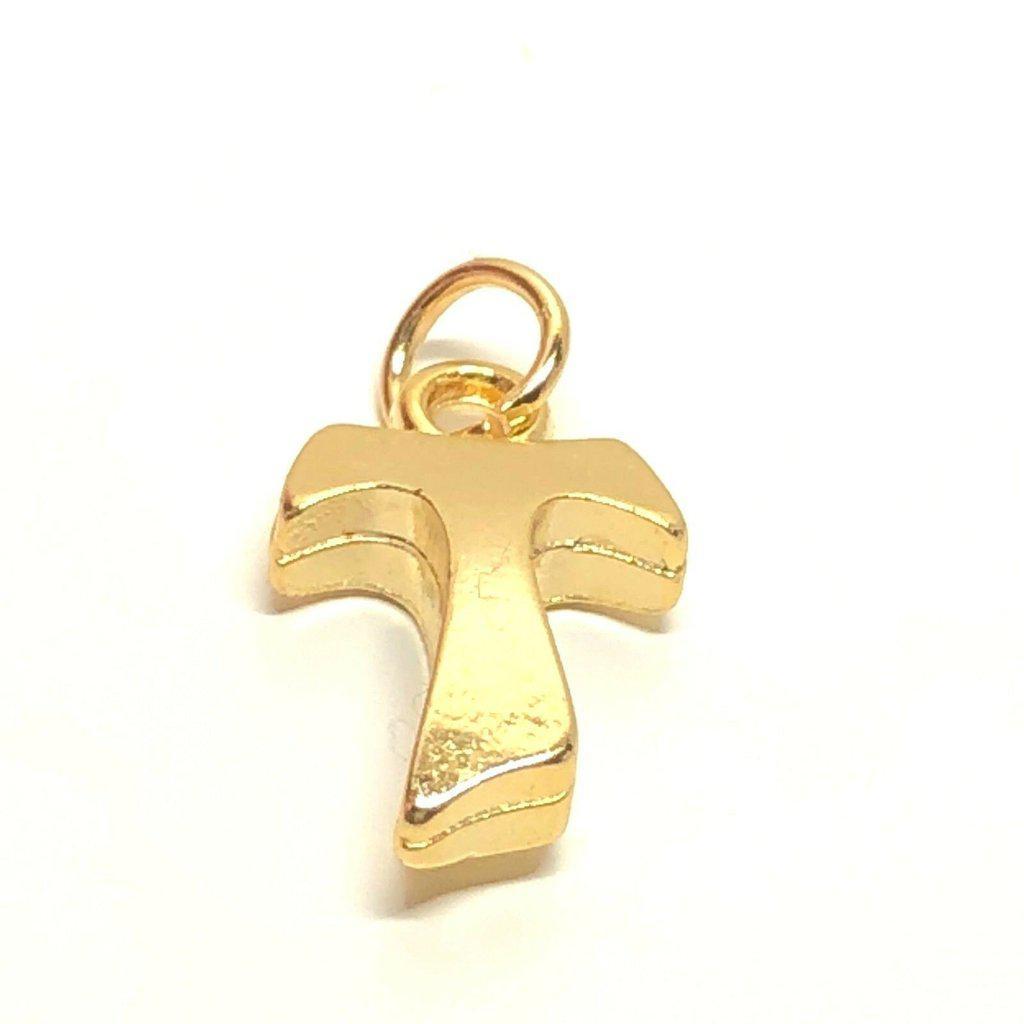 2X Tiny Tau Cross Blessed By Pope Pax Et Bonum Franciscan Crucifix Parts | Catholically