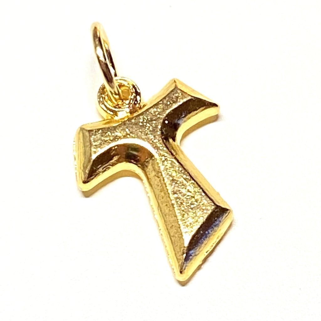 2X Tiny Tau Cross Blessed By Pope Pax Et Bonum Franciscan Crucifix Parts | Catholically