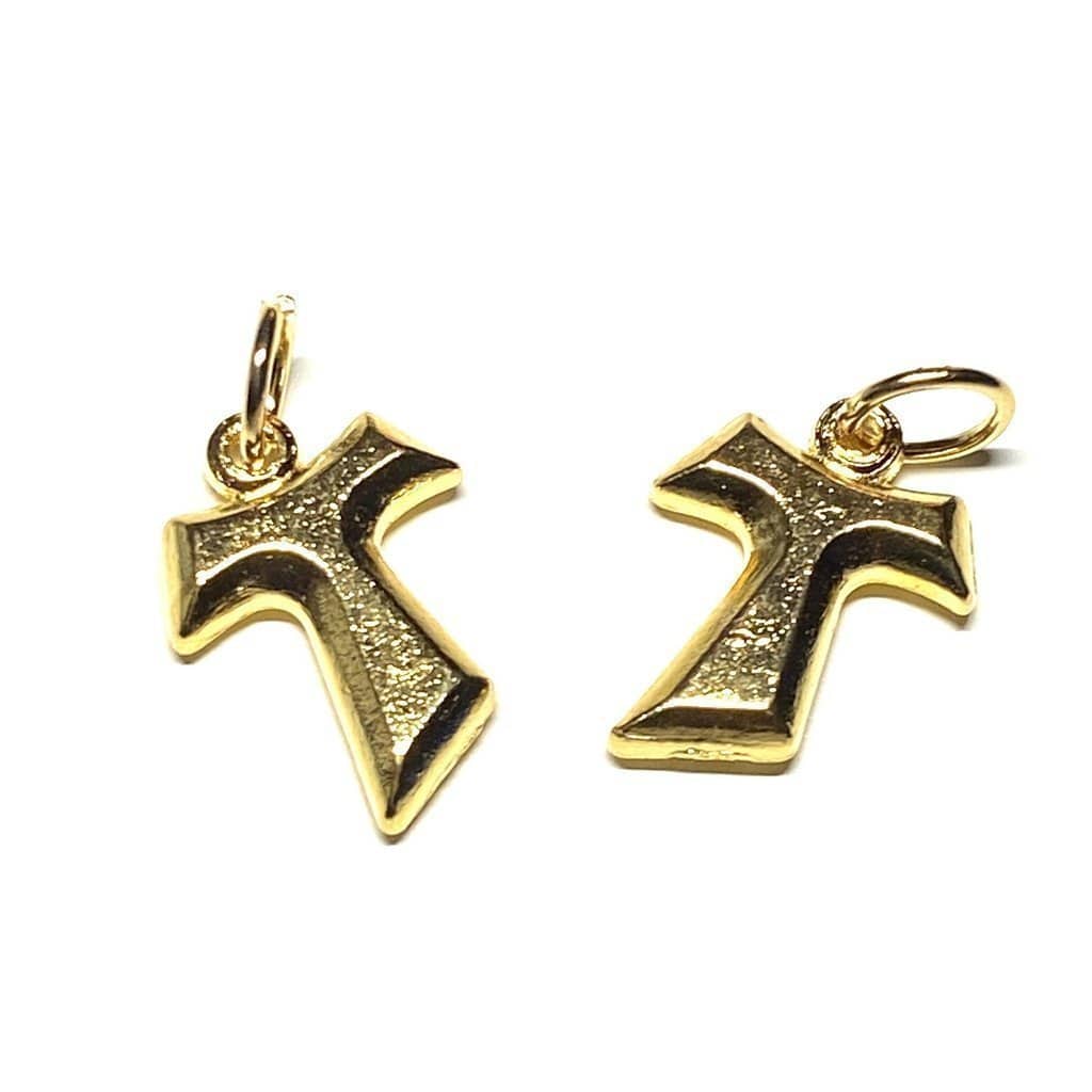2X Tiny Tau Cross Blessed By Pope Pax Et Bonum Franciscan Crucifix Parts | Catholically