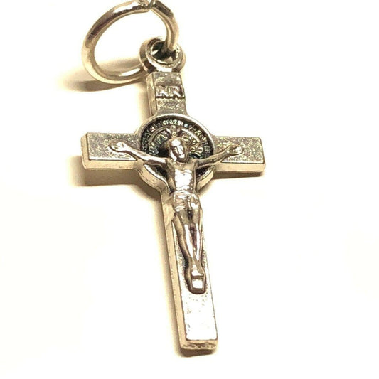 2x crosses - 3/4" Tiny St. Benedict Crucifix Exorcism Cross Blessed By Pope - Set of 2 Lot | Catholically