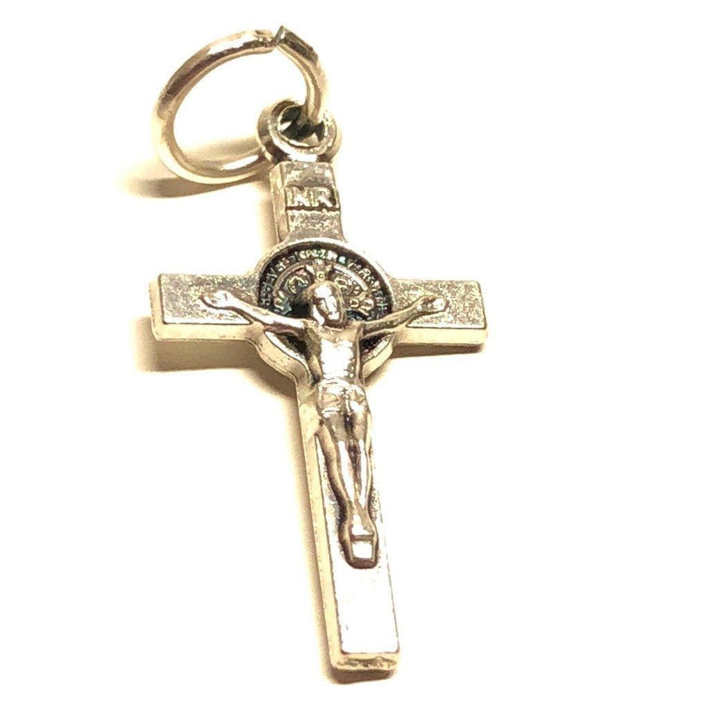 2x crosses - 3/4" Tiny St. Benedict Crucifix Exorcism Cross Blessed By Pope - Set of 2 Lot | Catholically