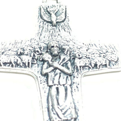 3" Pectoral Cross replica of Pope Francis Vedele Crucifix Blessed By Pope | Catholically