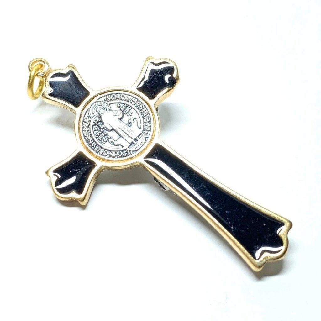 3"  St. Benedict Black Crucifix - Exorcism - Cross - Blessed By Pope | Catholically