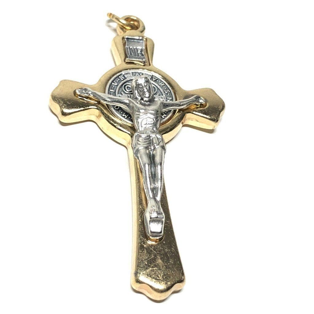 3" St. Benedict Crucifix - Exorcism - Cross - Blessed - Medalla De San Benito | Catholically