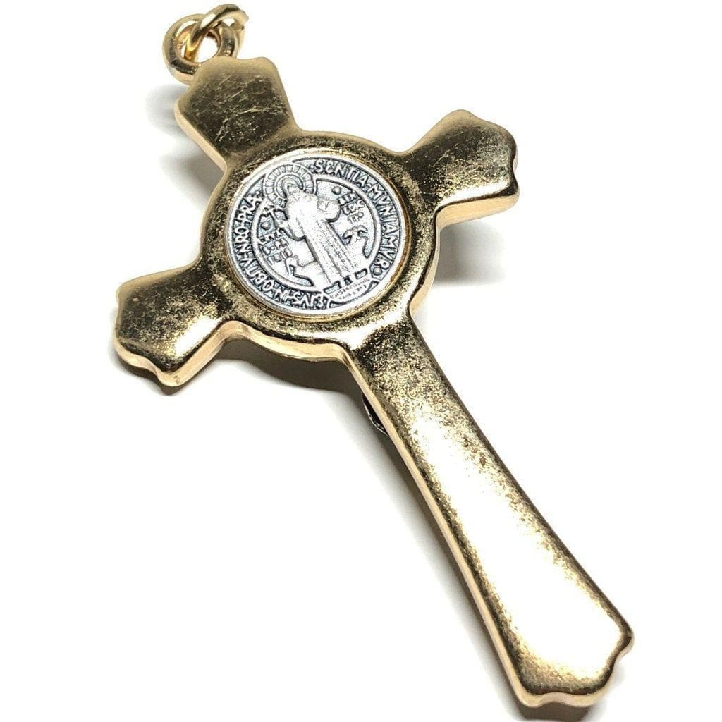 3" St. Benedict Crucifix - Exorcism - Cross - Blessed - Medalla De San Benito | Catholically