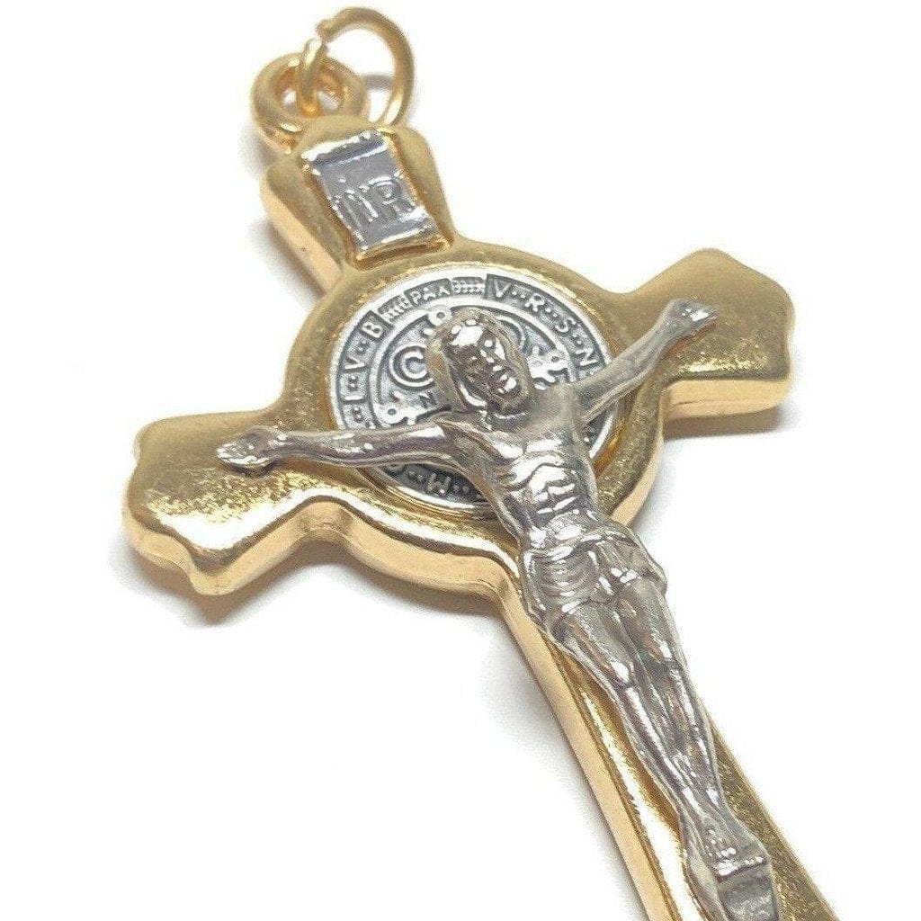 3" St. Benedict Crucifix - Exorcism - Cross - Blessed - Medalla De San Benito | Catholically