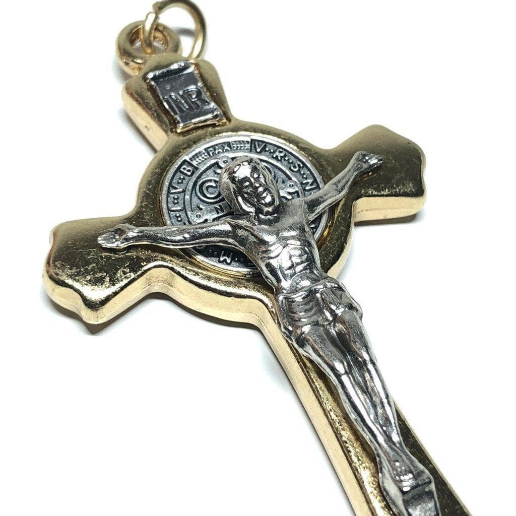 3" St. Benedict Crucifix - Exorcism - Cross - Blessed - Medalla De San Benito | Catholically