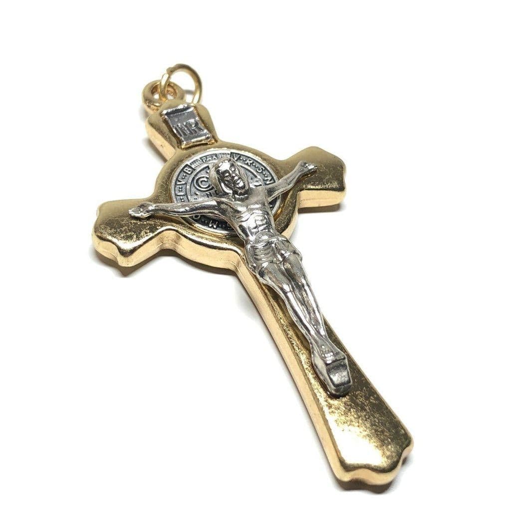 3" St. Benedict Crucifix - Exorcism - Cross - Blessed - Medalla De San Benito | Catholically