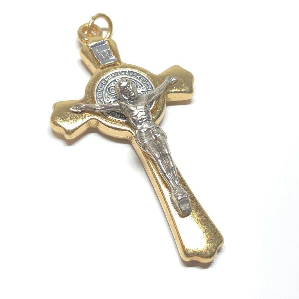 3" St. Benedict Crucifix - Exorcism - Cross - Blessed - Medalla De San Benito | Catholically