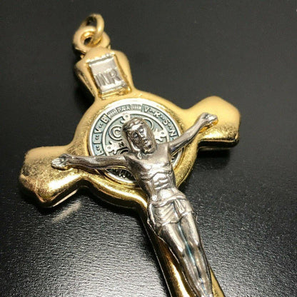 3" St. Benedict Crucifix - Exorcism - Cross - Blessed - Medalla De San Benito | Catholically