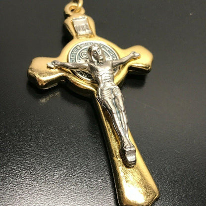 3" St. Benedict Crucifix - Exorcism - Cross - Blessed - Medalla De San Benito | Catholically