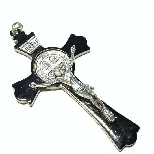 3" St. Benedict Crucifix - Exorcism - Cross - Blessed - Medalla De San Benito | Catholically