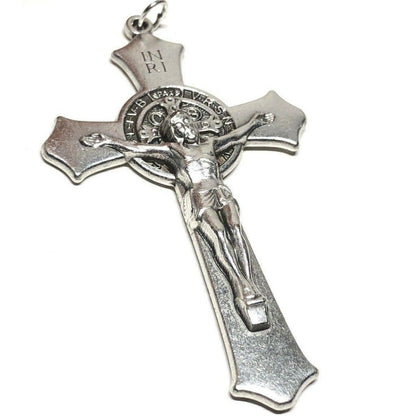 3" St. Benedict Crucifix - Exorcism - Cross - Blessed -Medalla San Benito | Catholically