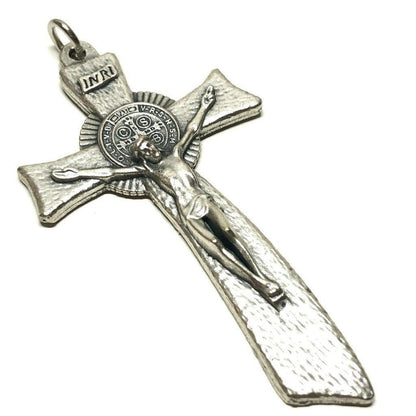 3" St. Benedict Crucifix - Exorcism - Cross - Blessed -Medalla San Benito | Catholically
