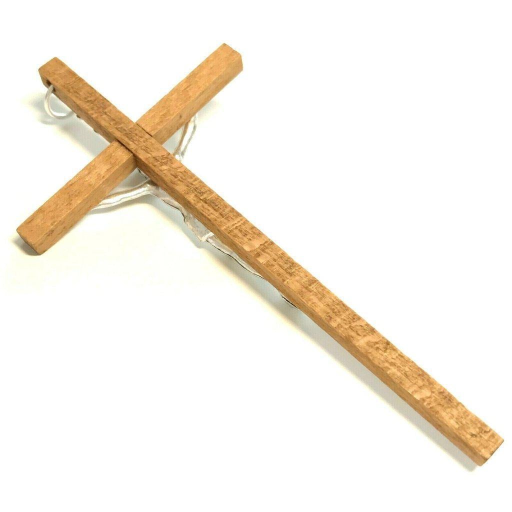 4" 3/4 Wooden Cross - Blessed By Pope - Christian - Corpus - Wood Crucifix | Catholically